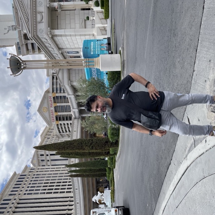 Outside Caesars Palace in Las Vegas