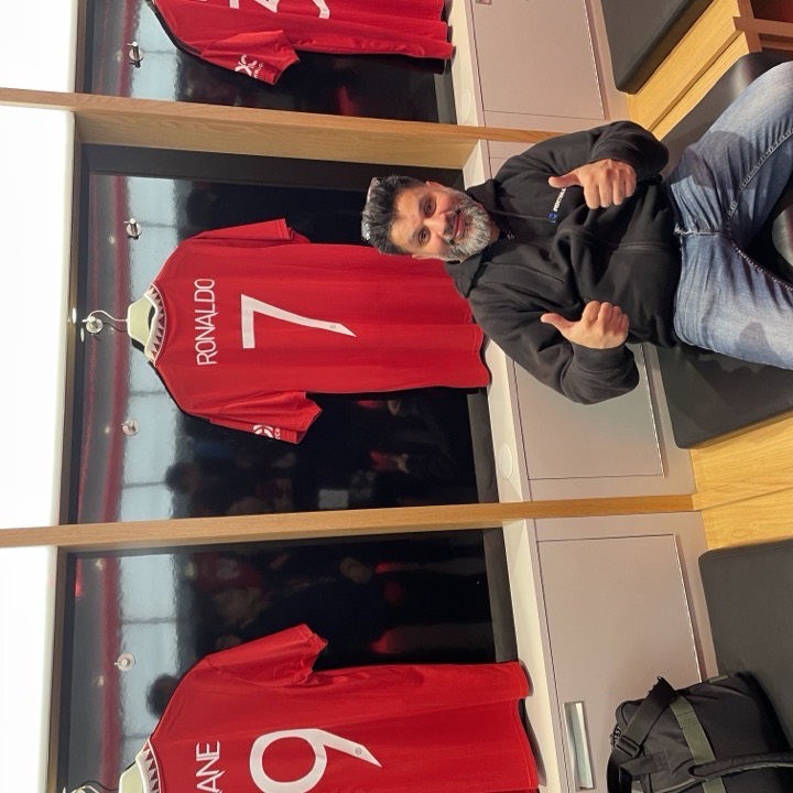 In the home dressing room at Old Trafford